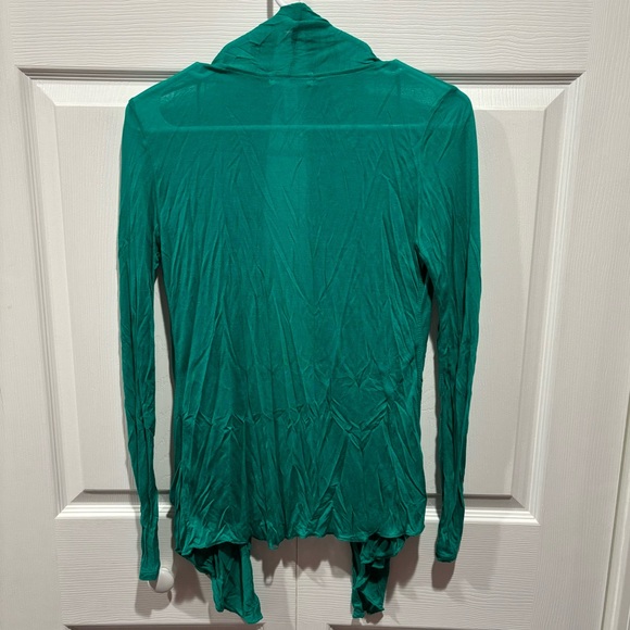 AMBIANCE Women’s Lightweight Cardigan w/ Pockets - Teal, size M - Picture 2 of 4